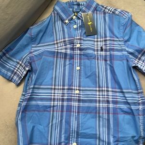 Brand new Ralph Lauren boys large 14-16 button down shirt , with tags,